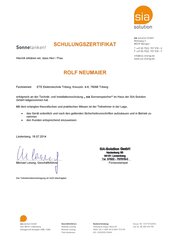 sia Sonnenspeicher. Herr Rolf Neumaier.